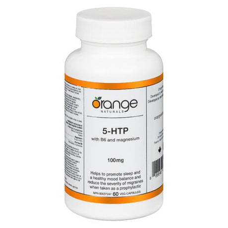 Orange Naturals 5-HTP 100 mg with B6 and Magnesium - 60 Capsules - okotoks hc pharmacy
