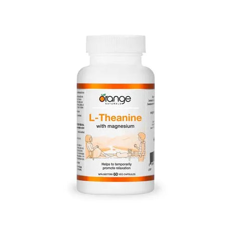 Orange Naturals L-Theanine with Magnesium 250mg - 60 Capsules - okotoks hc pharmacy