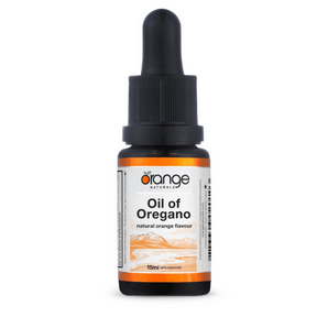 Bottle of 'Oil of Oregano' with dropper on a white background - okotoks hc pharmacy