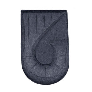 Black rectangular patch with a central circular design on a white background - okotoks hc pharmacy