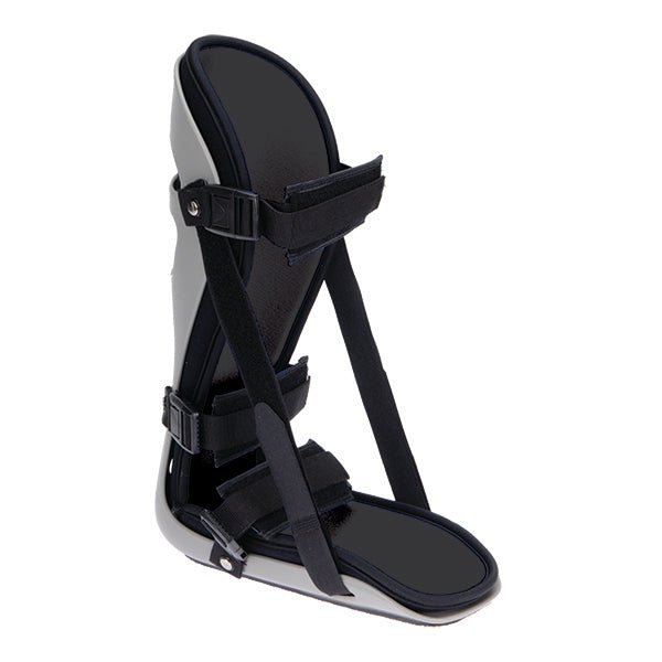 Medical foot orthosis with black straps on a white background - okotoks hc pharmacy