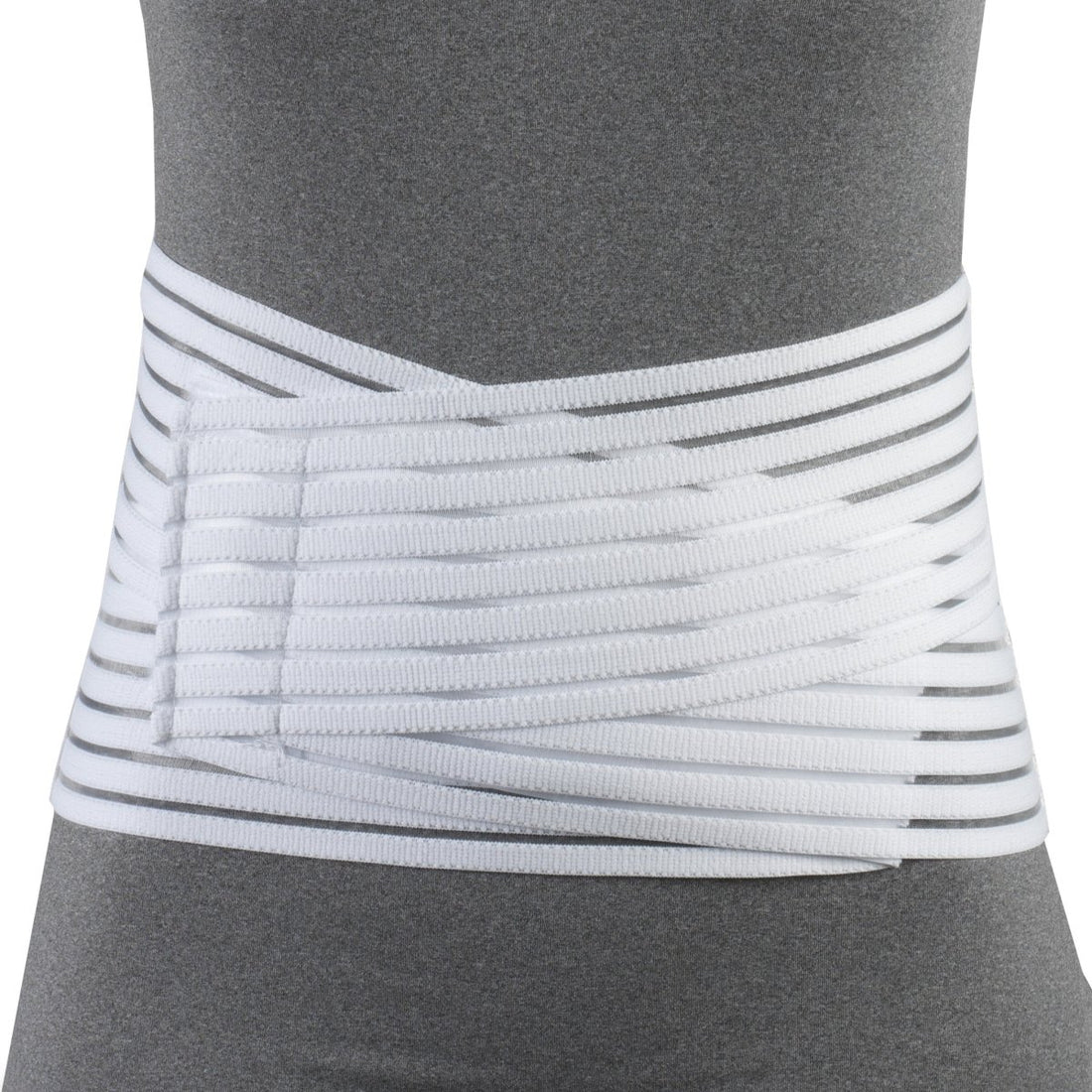 White compression wrap on a gray torso model - okotoks hc pharmacy