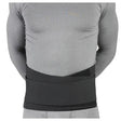 Person wearing a gray long-sleeve shirt and gray shorts with a black compression wrap on a white background - okotoks hc pharmacy