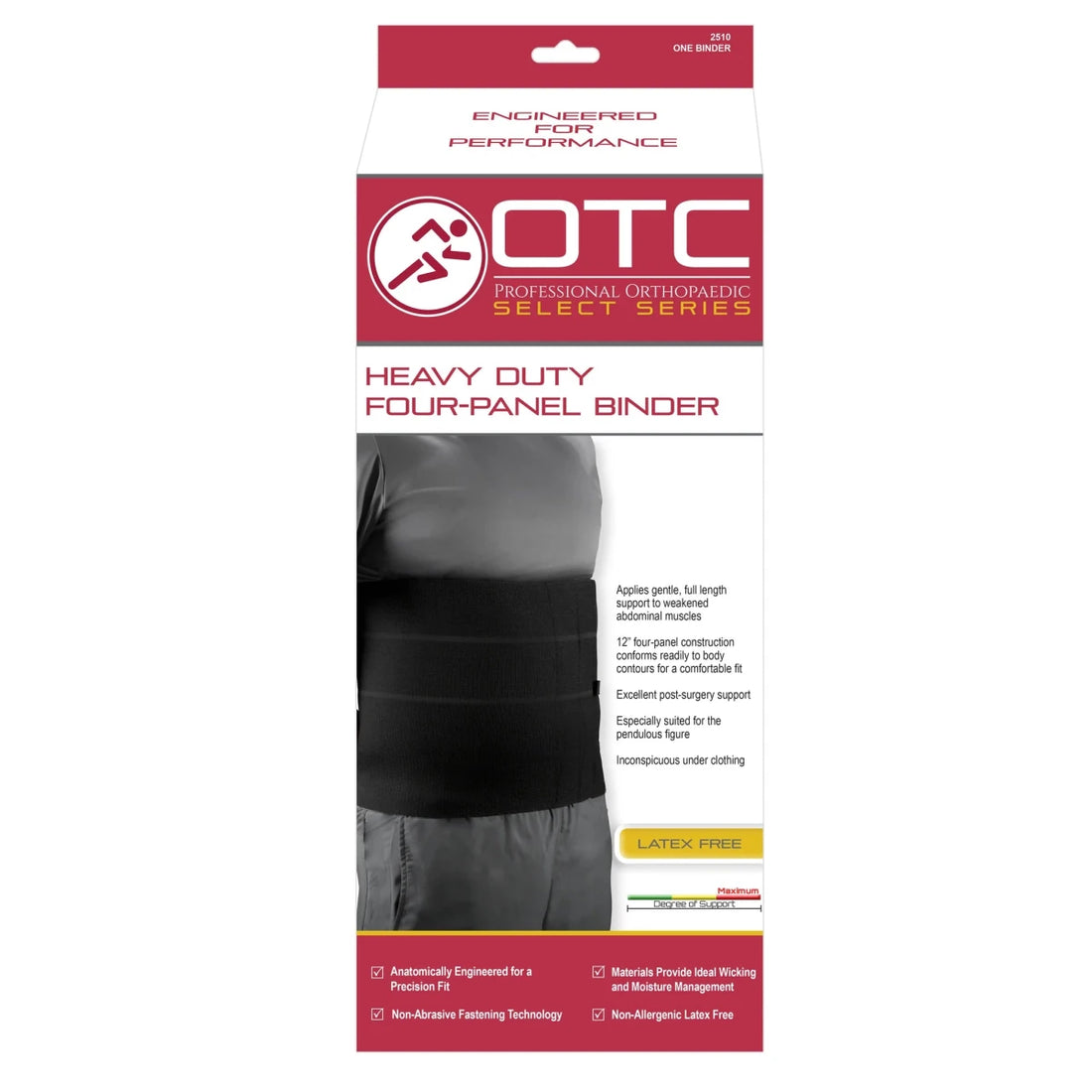 OTC professional orthopedic four-panel binder packaging on a white background - okotoks hc pharmacy