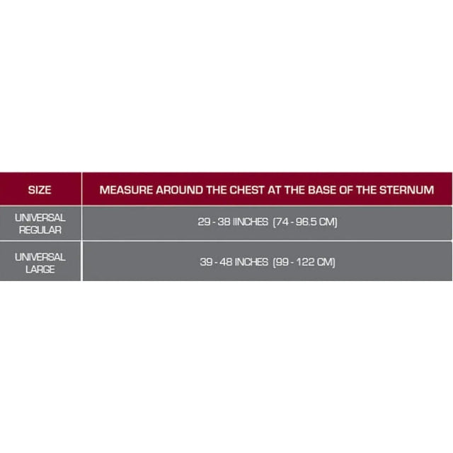 OTC Select Series 6" Rib Belt For Women - 2658 size chart - okotoks hc pharmacy