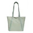 Light green tote bag with blue accents on a white background - okotoks hc pharmacy