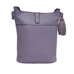 Purple handbag with a keychain on a white background - okotoks hc pharmacy