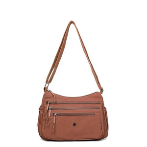 Passion Lightweight Nylon Multi-Zipper Crossbody Bag dusty rose - okotoks hc pharmacy