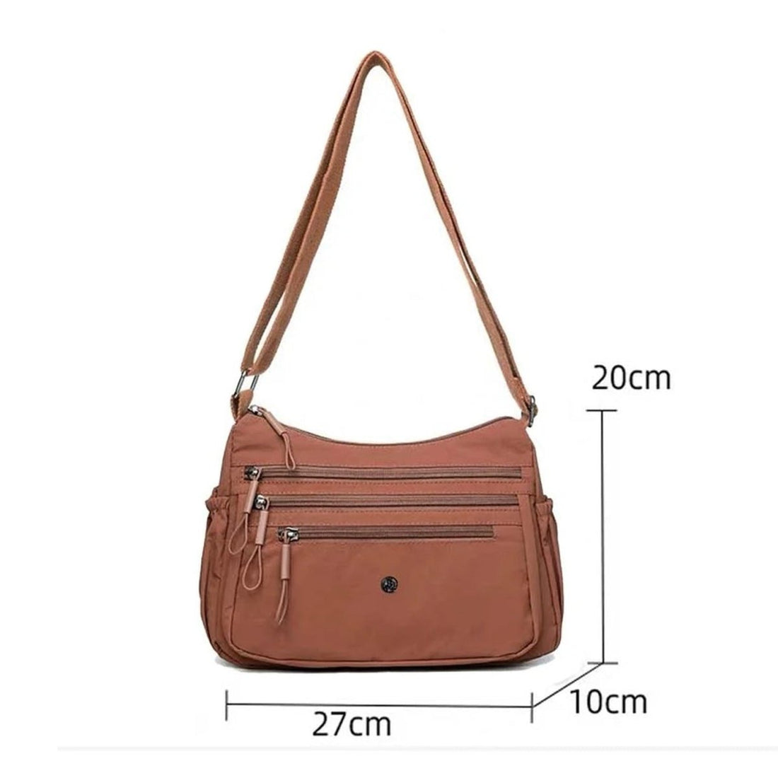 Passion Lightweight Nylon Multi-Zipper Crossbody Bag - okotoks hc pharmacy