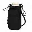 Black water bottle holder with a white water bottle on a white background - okotoks hc pharmacy