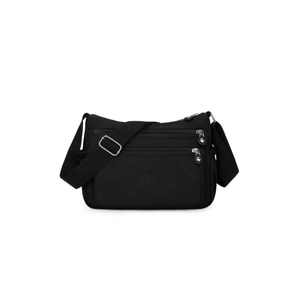 Black shoulder bag with a visible brand logo on a white background - okotoks hc pharmacy