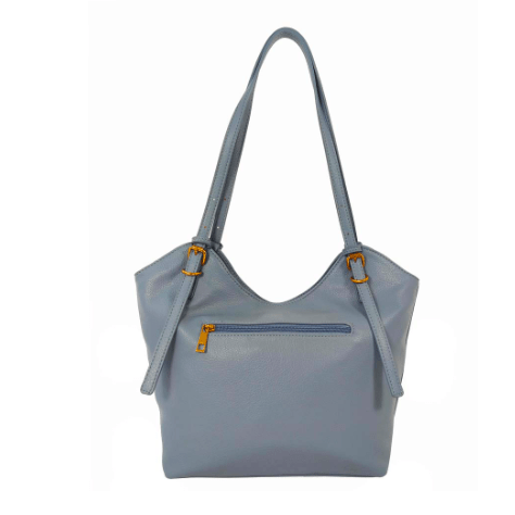 soft blue tote bag on a white background - okotoks hc pharmacy