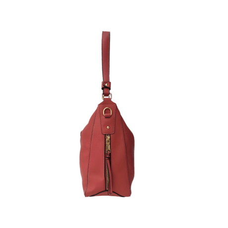 Red handbag with a strap on a white background - okotoks hc pharmacy