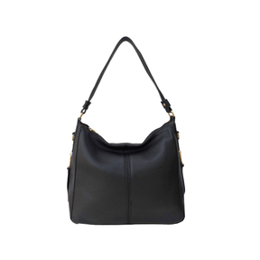 Black handbag with gold accents on a white background - okotoks hc pharmacy