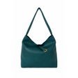 Teal handbag with a gold clasp on a white background - okotoks hc pharmacy