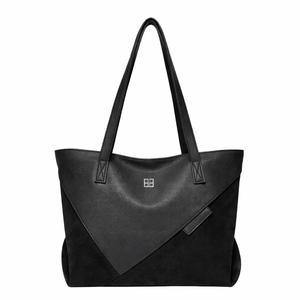 Black tote bag with a brand logo on a white background - okotoks hc pharmacy