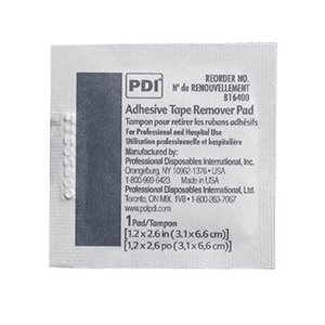 Adhesive tape remover pad packaging with PDI branding on a white background - okotoks hc pharmacy
