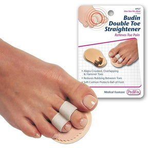 Budin Double Toe Straightener with packaging on a white background - okotoks hc pharmacy