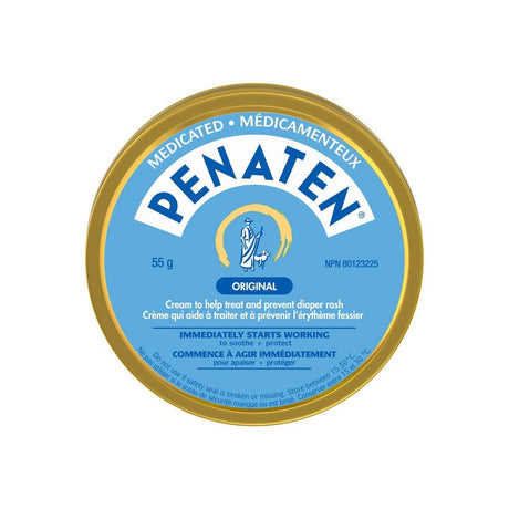 Penaten container with blue label and gold rim on a white background - okotoks hc pharmacy
