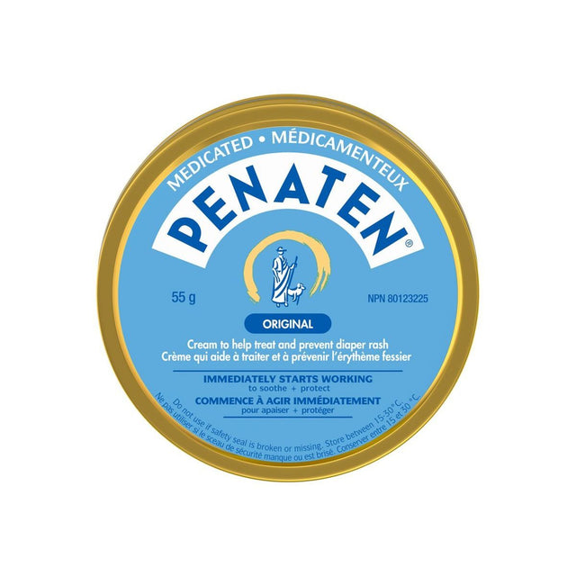 Penaten container with blue label and gold rim on a white background - okotoks hc pharmacy