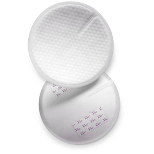 Two white silicone breast pads with text on a white background - okotoks hc pharmacy