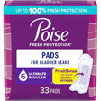 Poise Incontinence & Postpartum Pads - 6 Ultimate Absorbency, Regular, 33 Pack - okotoks hc pharmacy