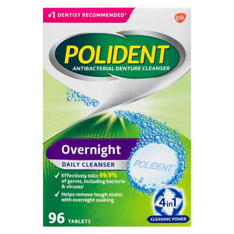 Polident Overnight Mint Fresh Daily Denture Cleanser Tablets - okotoks hc pharmacy