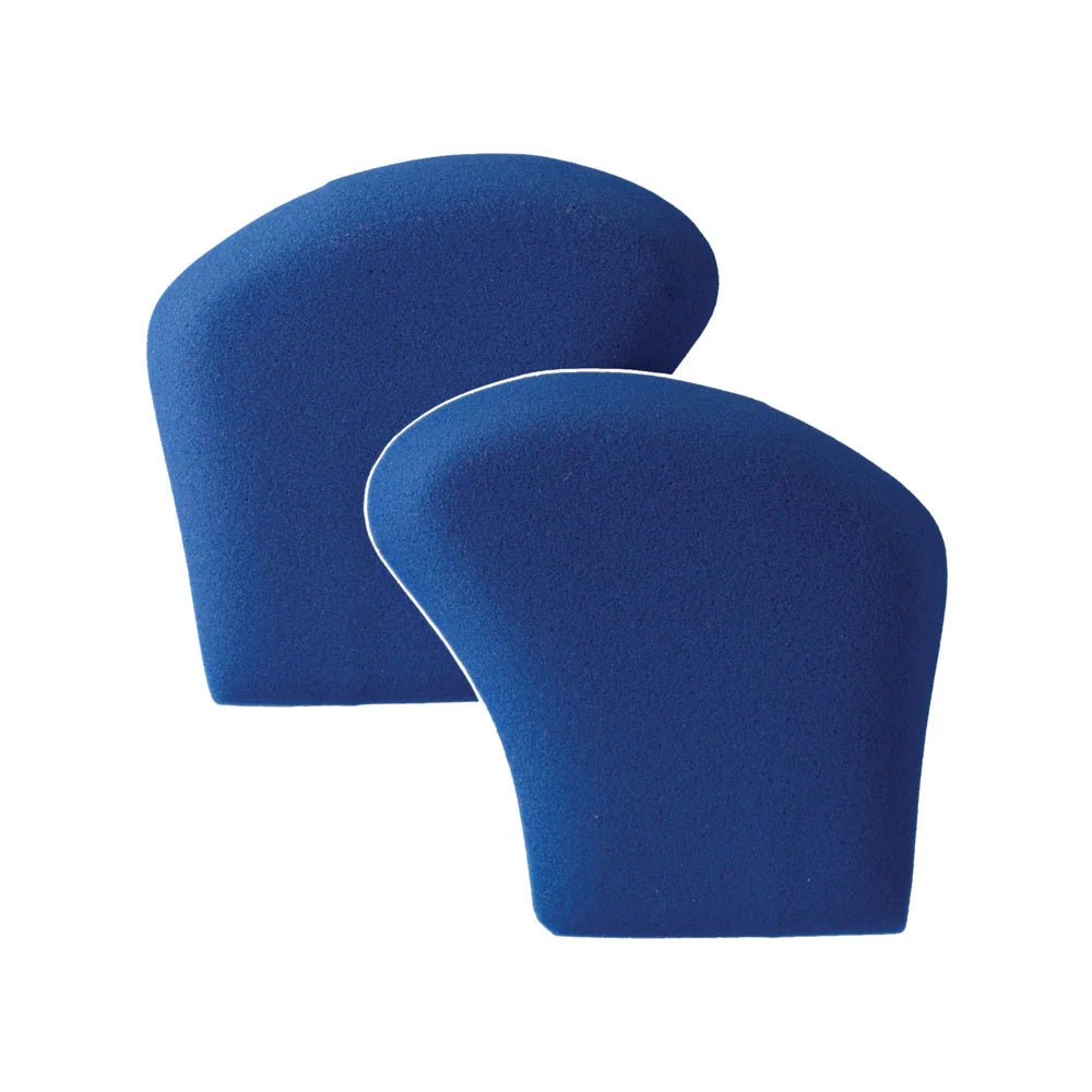 Two blue metatarsal cushions on a white background - okotoks hc pharmacy