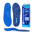 Blue shoe insoles with packaging labeled 'PowerStep' on a white background - okotoks hc pharmacy