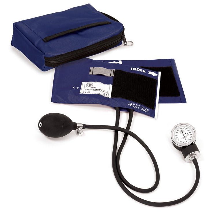 Blood pressure monitor with cuff and carrying case on a white background - okotoks hc pharmacy