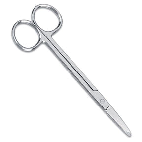 Pair of silver scissors on a white background - okotoks hc pharmacy
