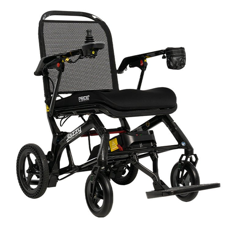 Black mobility scooter with 'Pride' branding on a white background - okotoks hc pharmacy