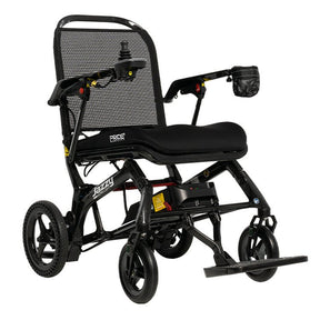 Black mobility scooter with 'Pride' branding on a white background - okotoks hc pharmacy