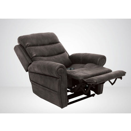 Gray recliner chair with remote control on a white background - okotoks hc pharmacy