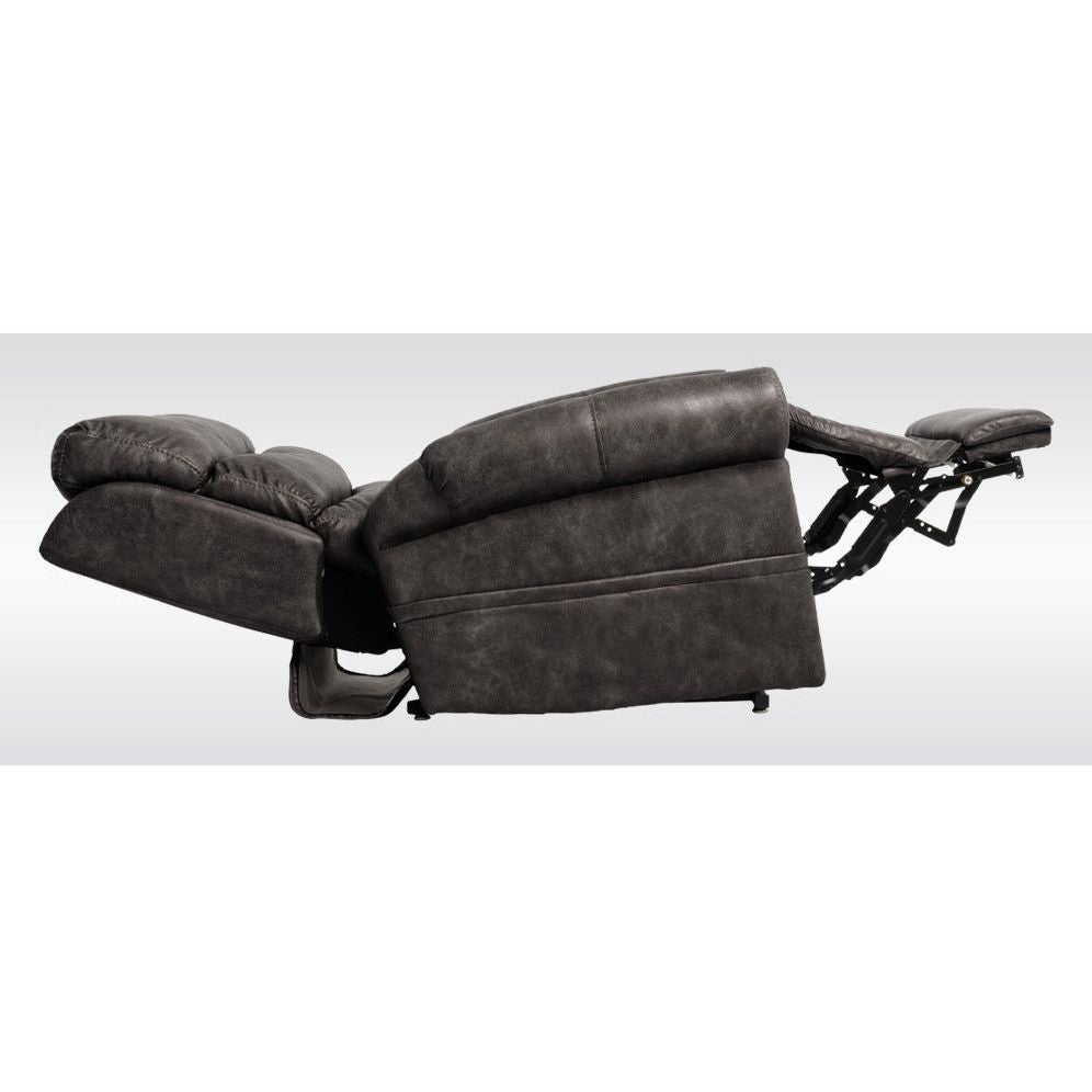 Gray recliner chair with remote control on a white background - okotoks hc pharmacy