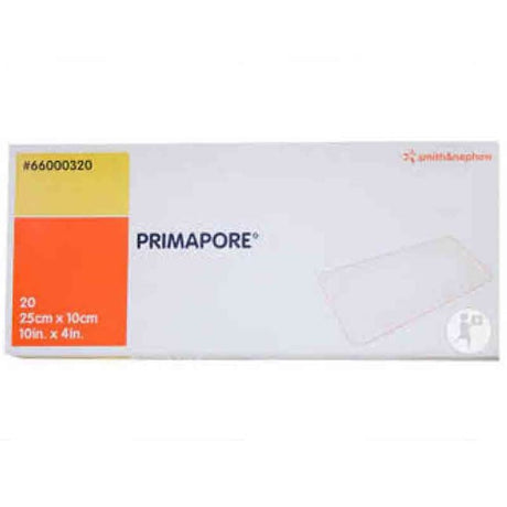 Box of Primapore medical supplies with a white background - okotoks hc pharmacy