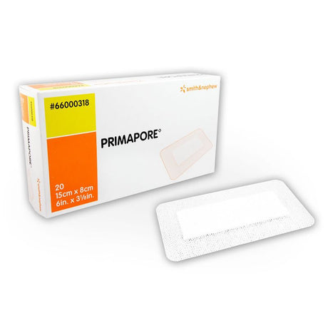 Primapore bandage packaging with a single bandage on a white background - okotoks hc pharmacy