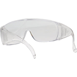 Clear safety goggles on a white background - okotoks hc pharmacy