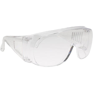 Clear safety goggles on a white background - okotoks hc pharmacy