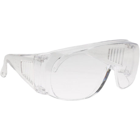 Clear safety goggles on a white background - okotoks hc pharmacy