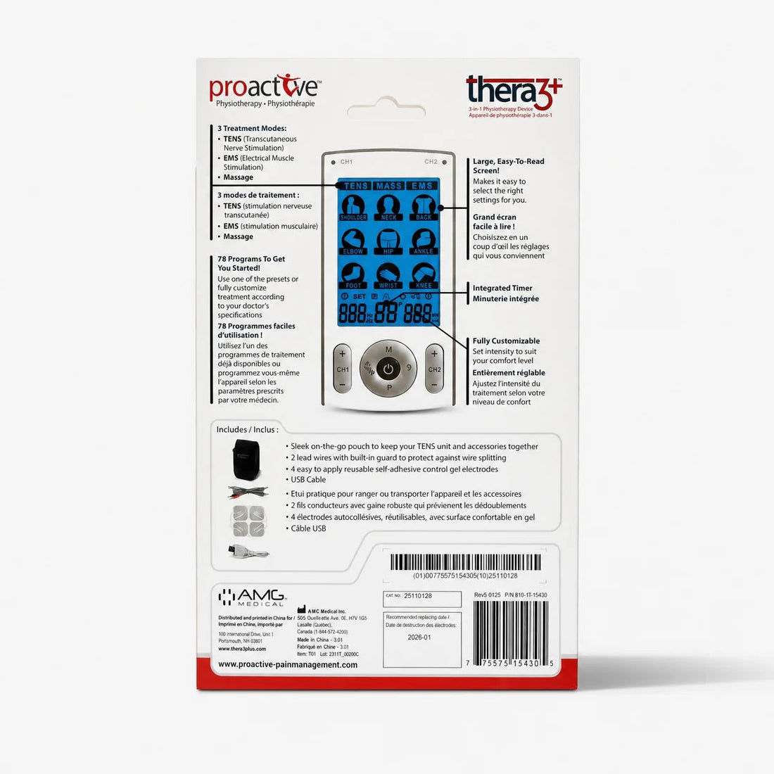 ProActive Thera3+ 3-in-1 TENS, EMS, Massage - okotoks hc pharmacy
