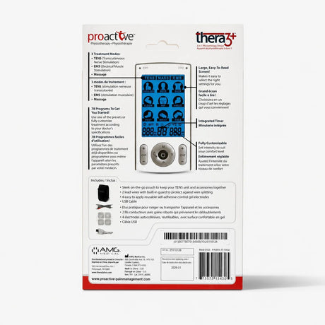 ProActive Thera3+ 3-in-1 TENS, EMS, Massage - okotoks hc pharmacy
