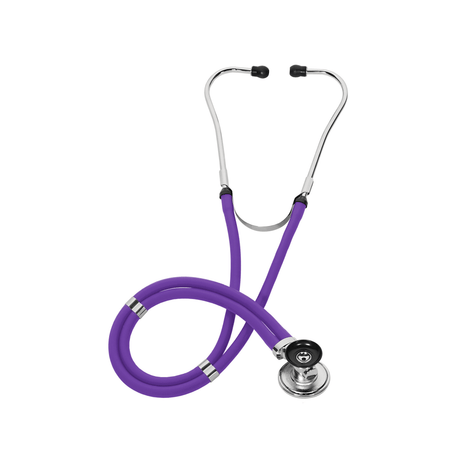 Purple stethoscope on a white background - okotoks hc pharmacy