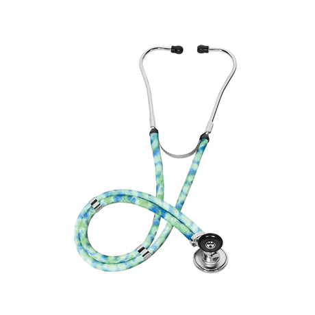 Stethoscope with a colorful pattern on a white background - okotoks hc pharmacy