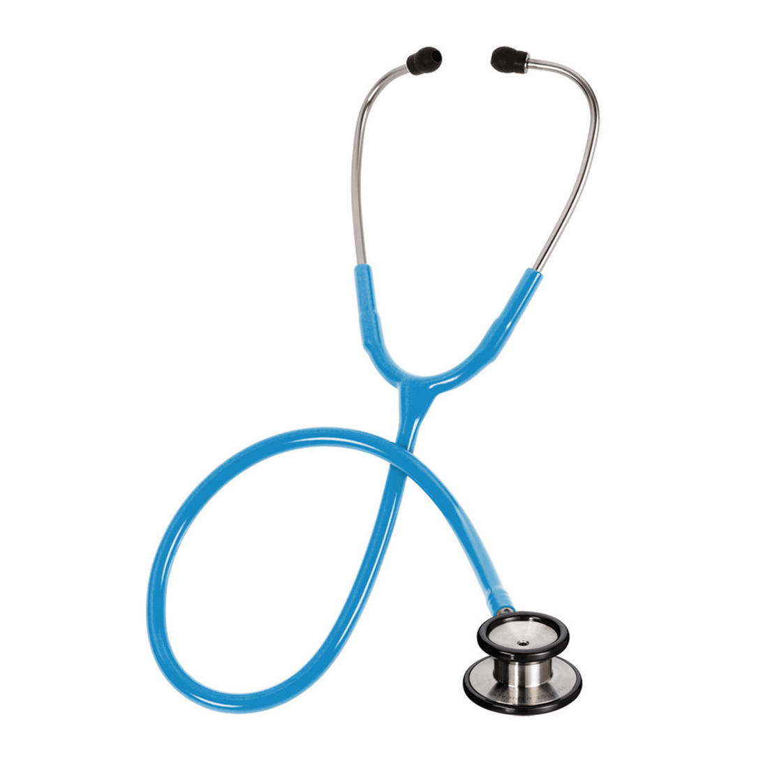 Blue stethoscope on a white background - okotoks hc pharmacy