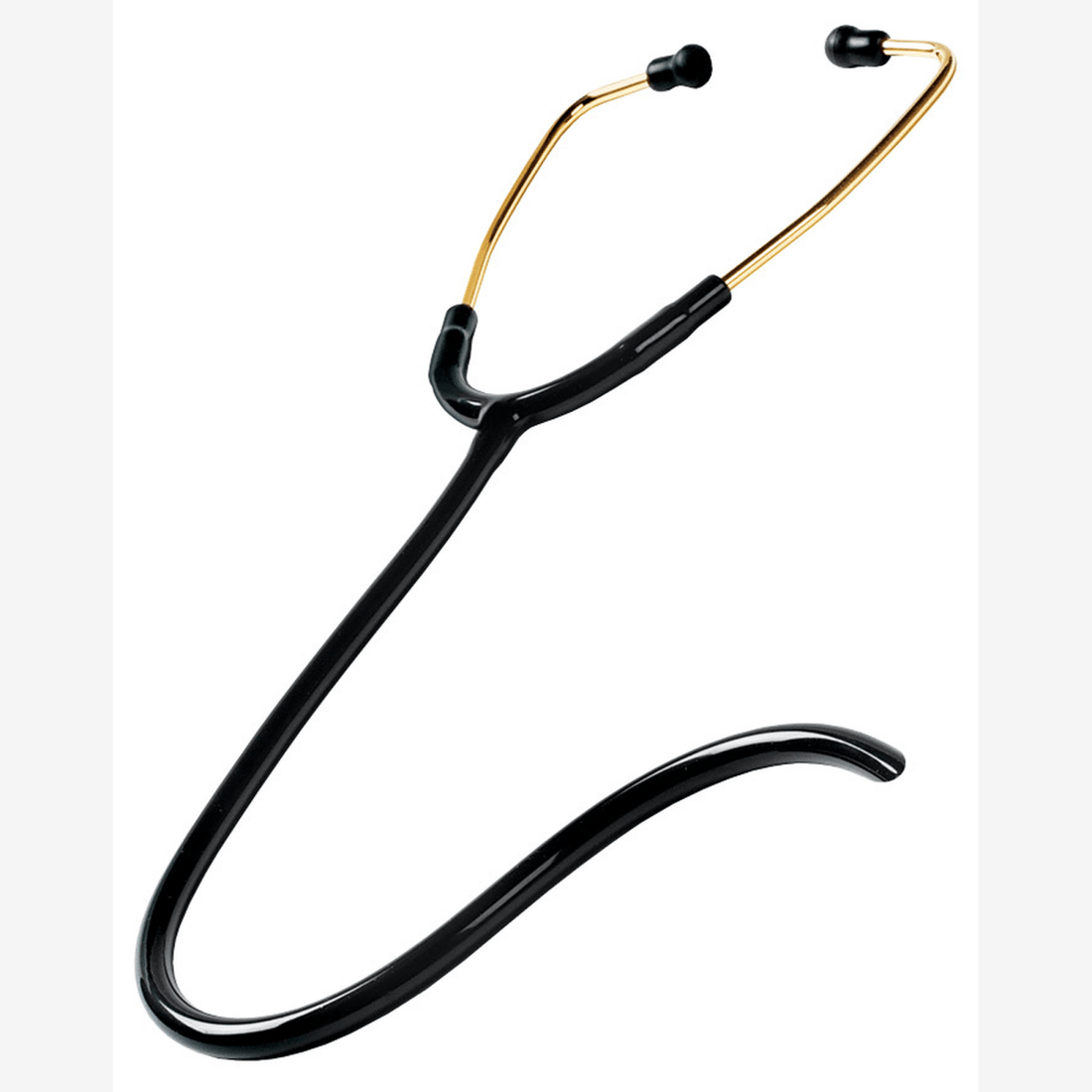 Black and gold stethoscope on a white background - okotoks hc pharmacy
