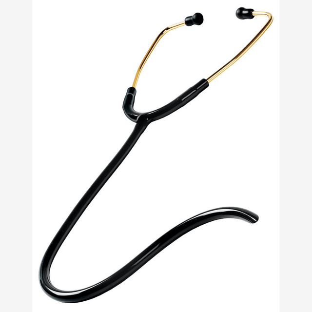 Black and gold stethoscope on a white background - okotoks hc pharmacy
