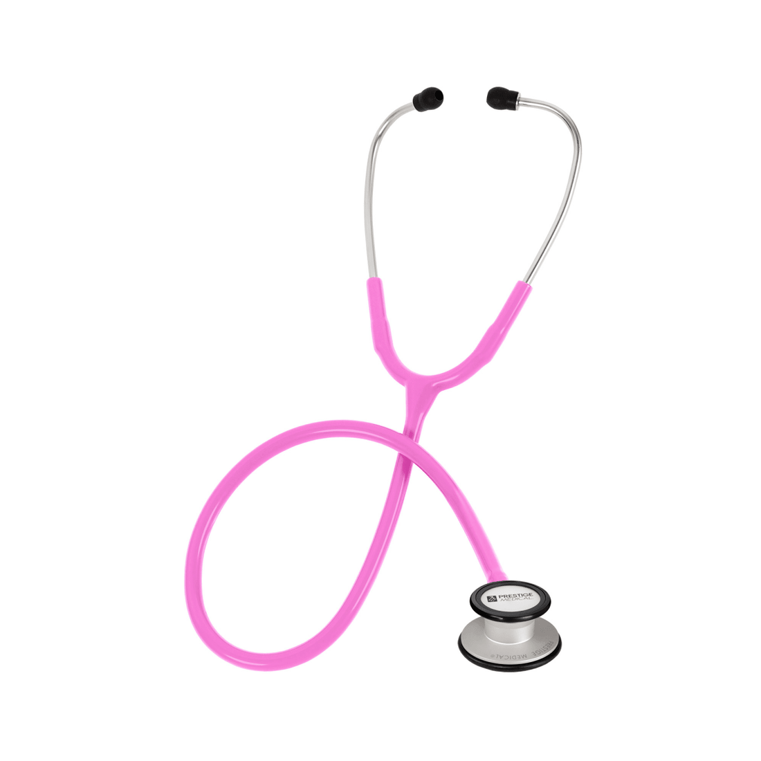 Pink stethoscope on a white background - okotoks hc pharmacy