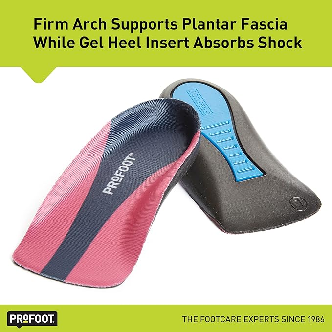Two shoe inserts with different color schemes on a white background, featuring Profoot branding. - okotoks hc pharmacy