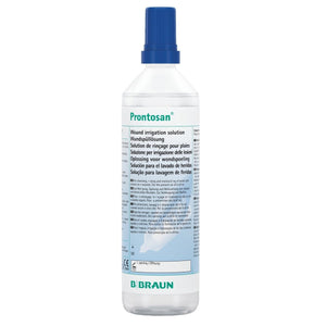 Braun Prontosan wound irrigation solution bottle on a white background - Okotoks HC Pharmacy